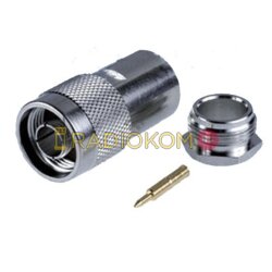 Разъем N-112B (2,4mm pin) N, вилка прижимная, RG-213(RG-8)